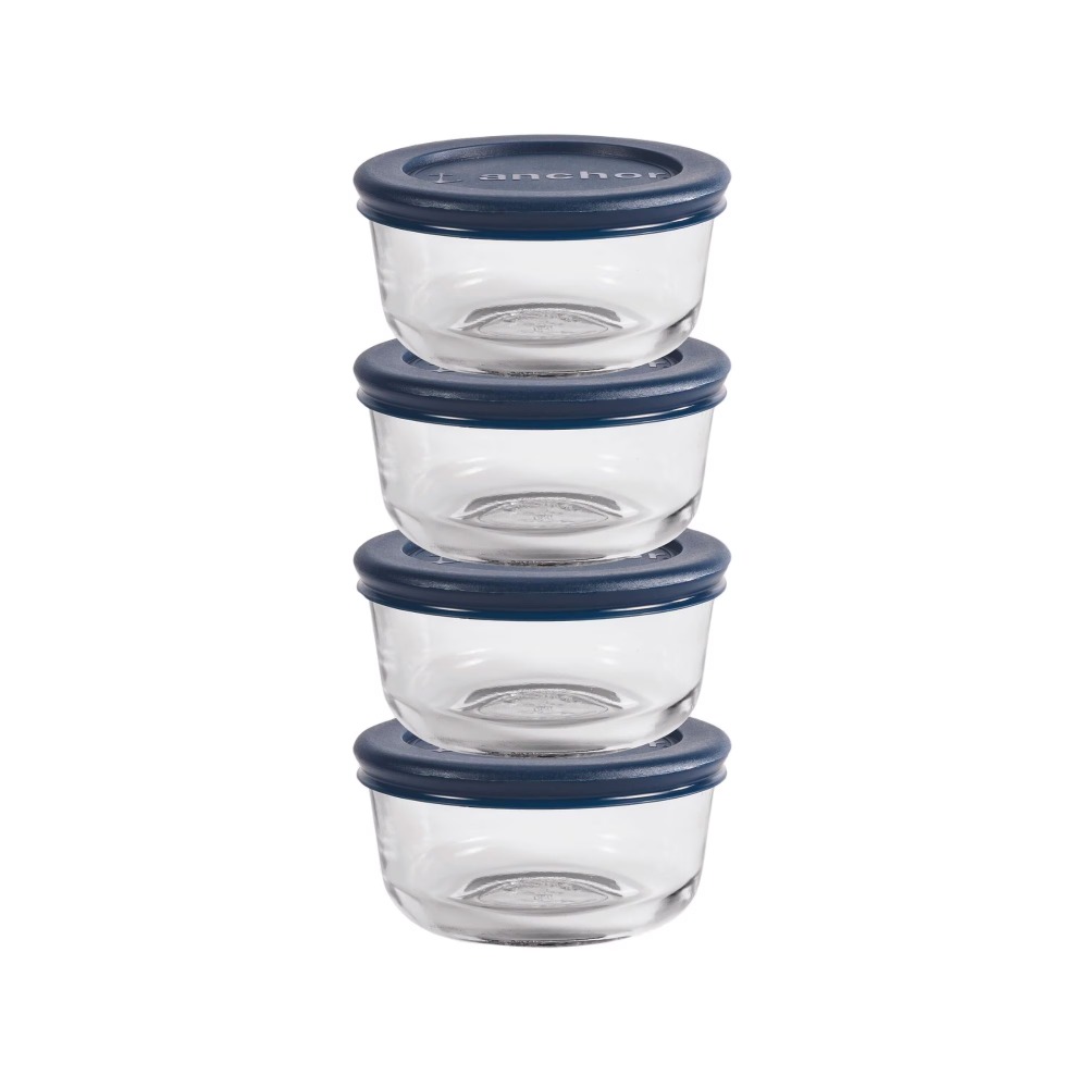 Kitchen Glass Baking Set - Recipientes Redondos de Vidrio para Almacenar