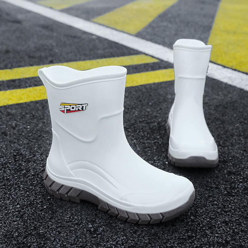 Kitchen Job - Botas de Lluvia Blancas a Media