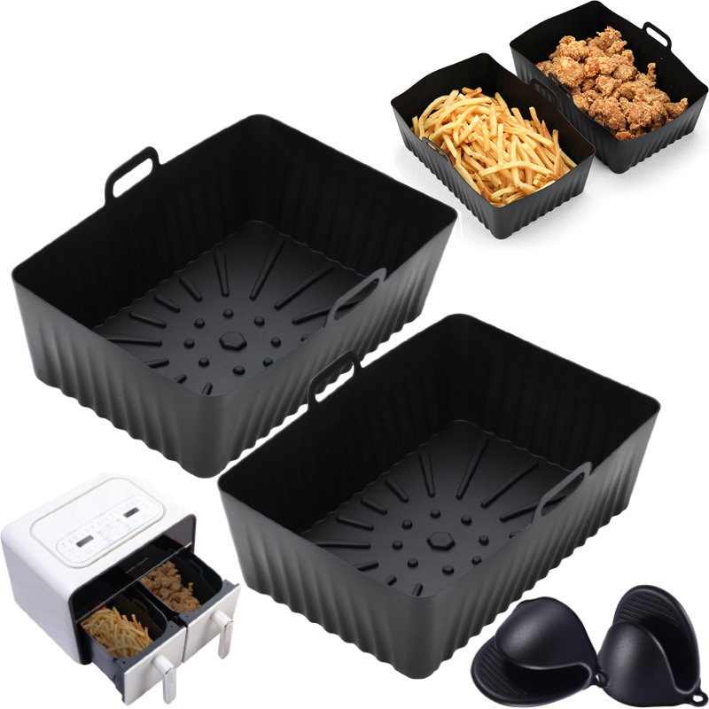 Kitchen Baking Zone - Revestimientos de silicona para freidora de