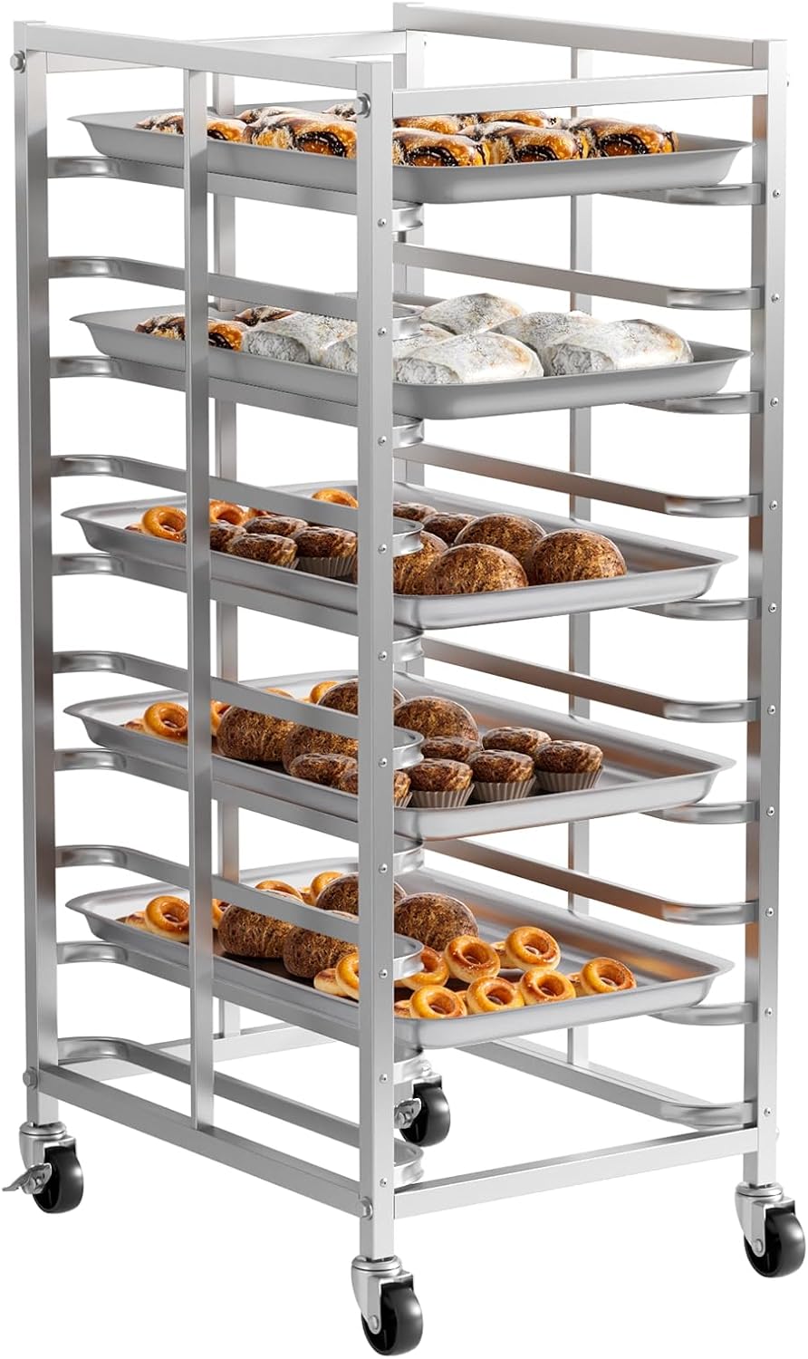 Kitchen Baking Trolley - Carro de almacenamiento móvil de acero