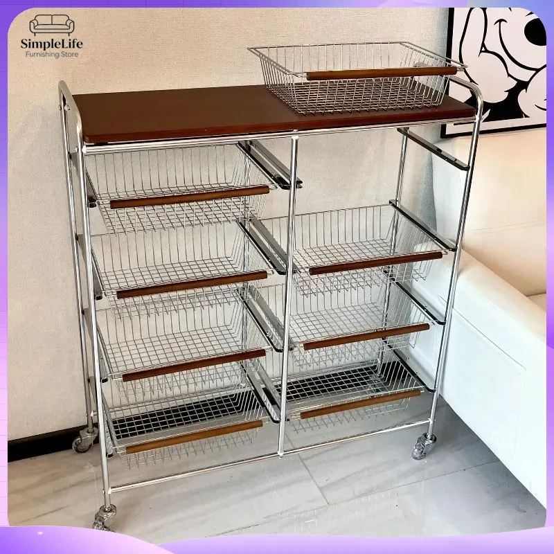 Kitchen Baking Trolley - Carrito de Cocina Retro con Ruedas,