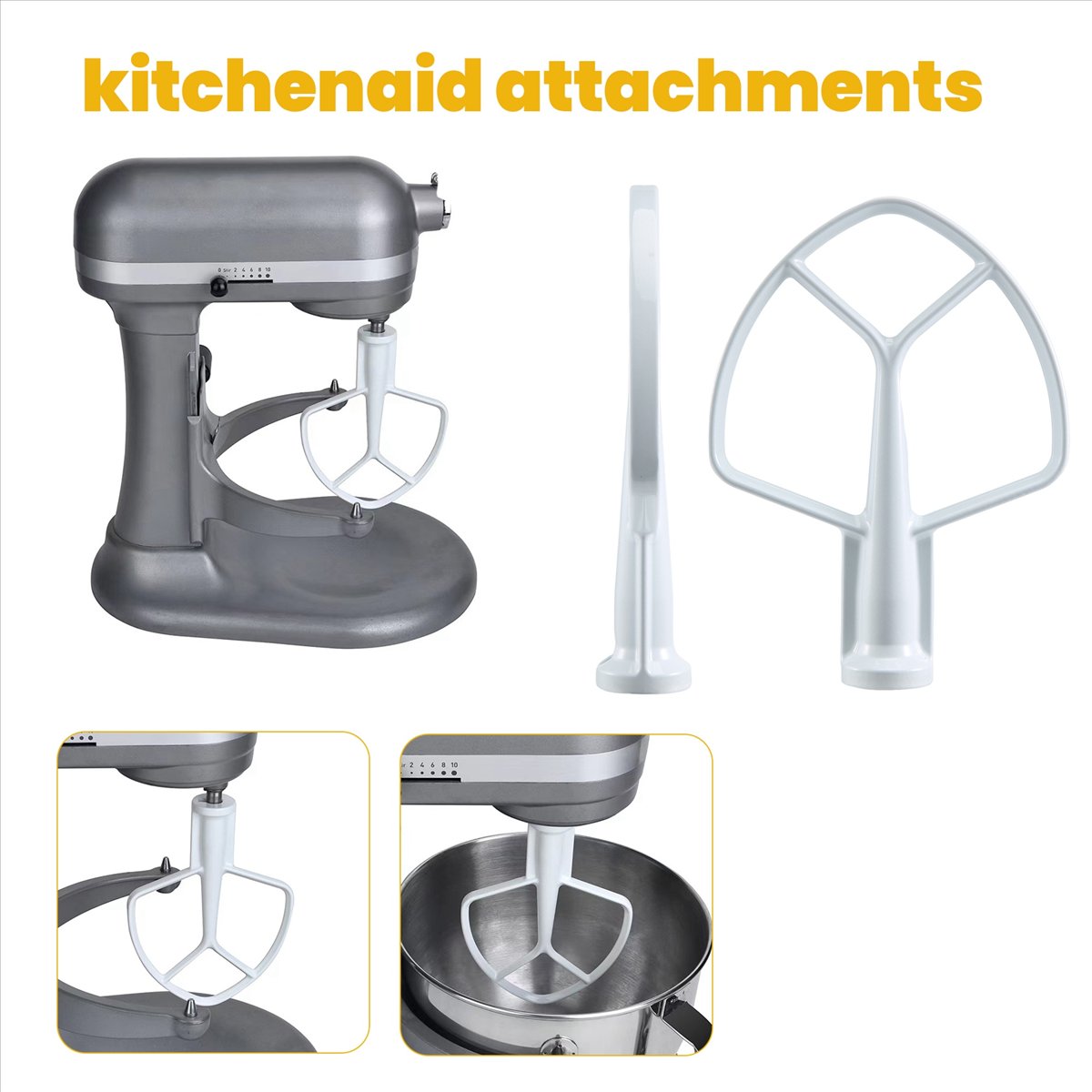 Kitchenaid Baking Set - Batidor Plano Recubierto para Batidora de