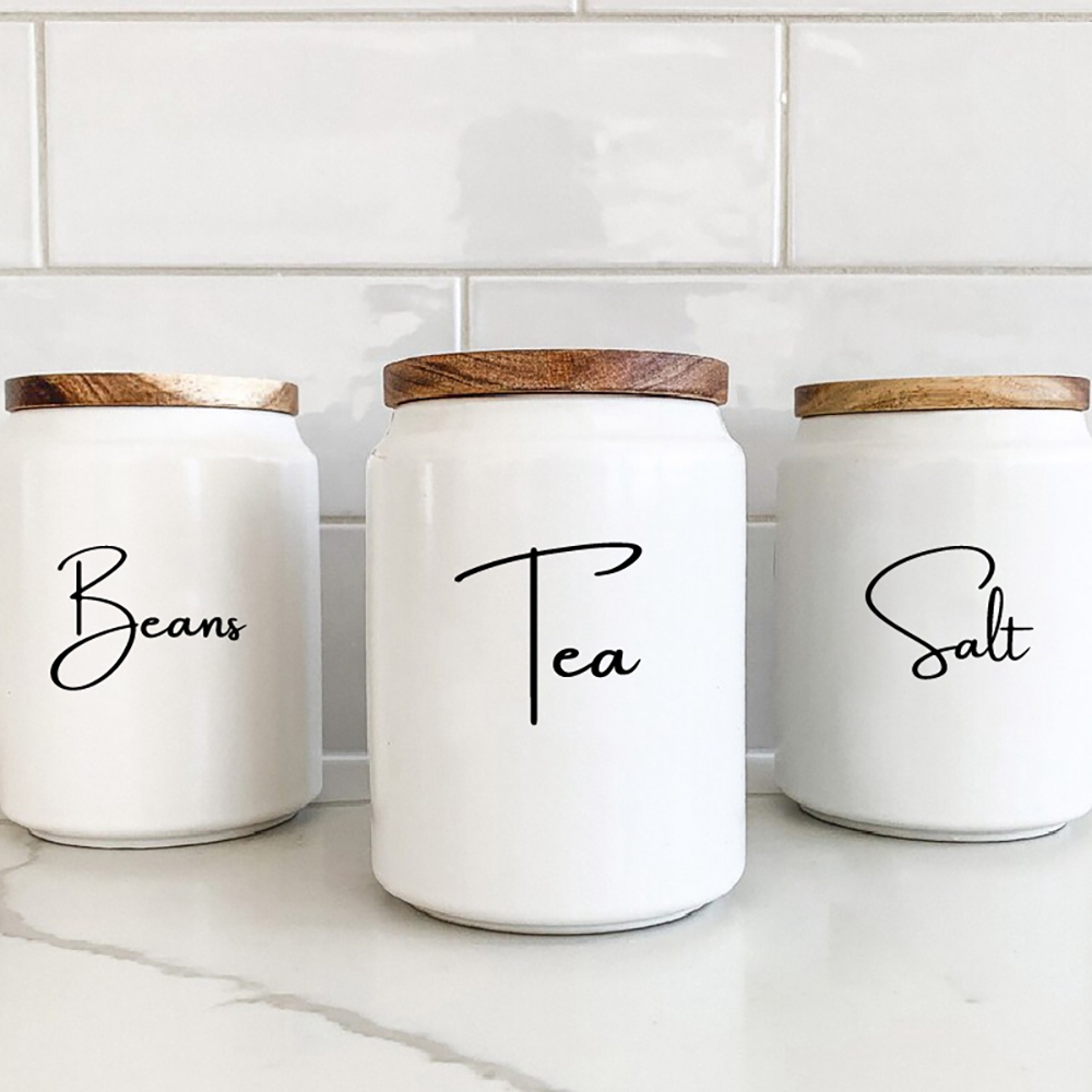 Kitchen Baking Organization - Etiquetas adhesivas para tarros y bote