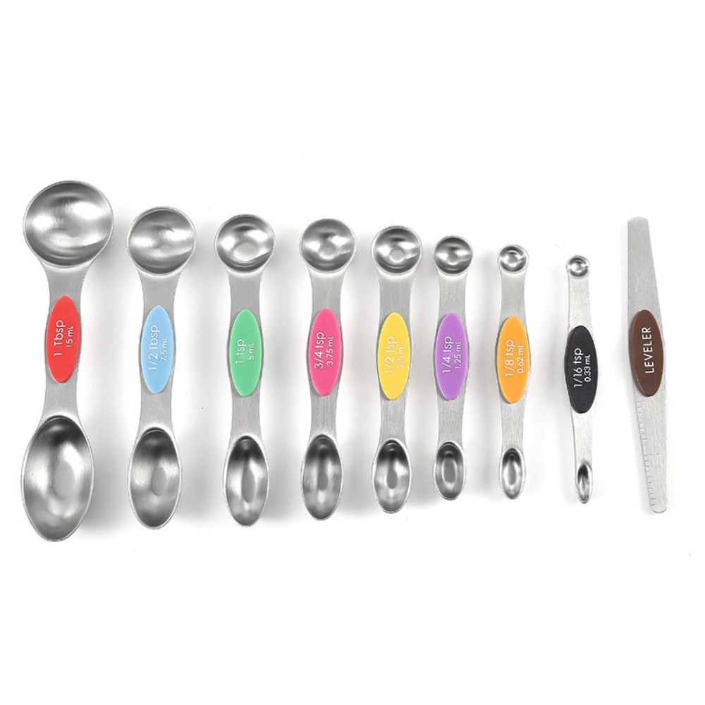 Kitchen Glass Baking Set - Juego de Cucharas Medidoras Magnéticas de