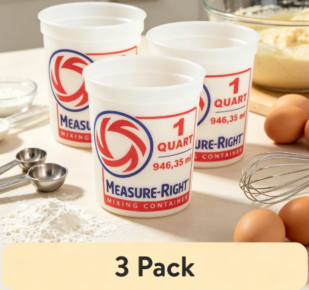Baking In Kitchen - Recipiente Redondo de Plástico para Mezclar,