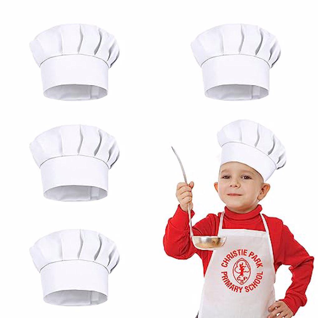 Kitchen Baker - 4 Gorros de Cocina Blancos para