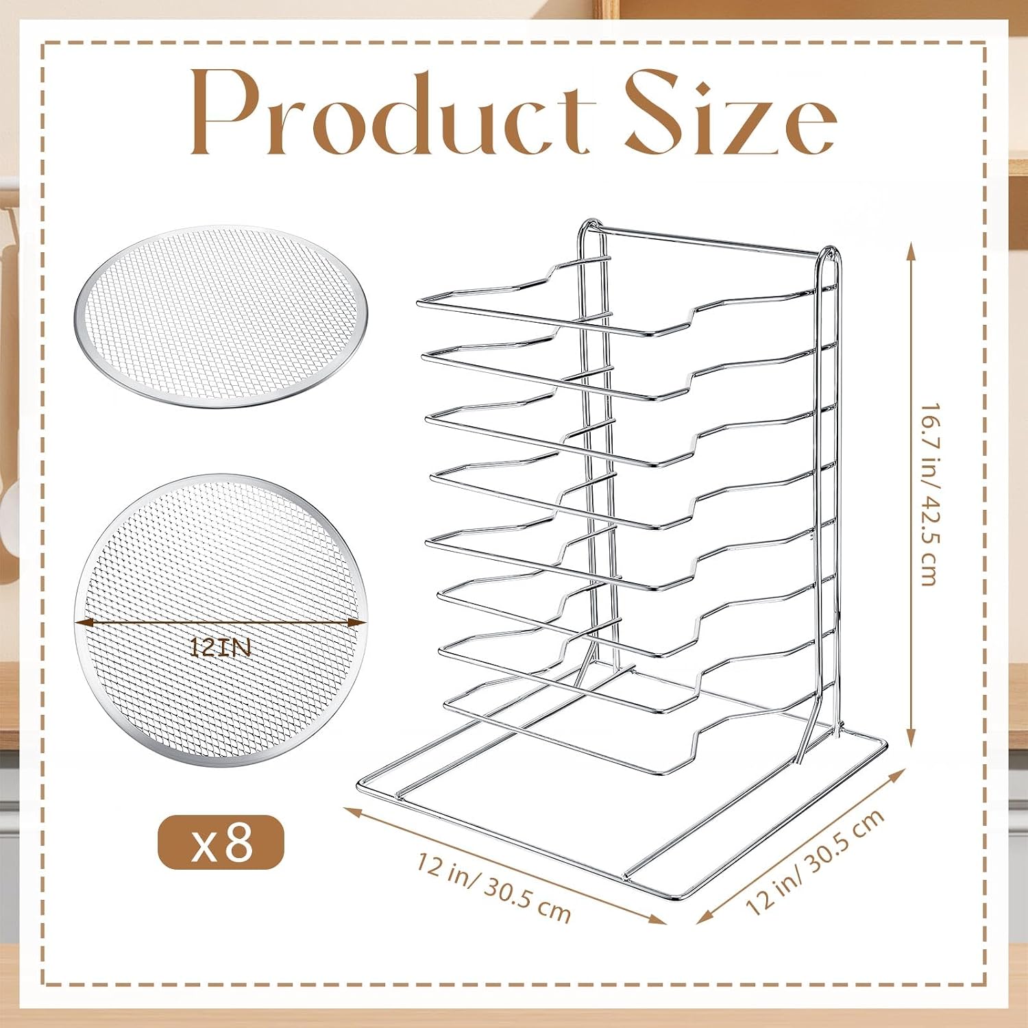Estante para pizzas de 8 nivel - Kitchen And Baking Equipment reseña y precio