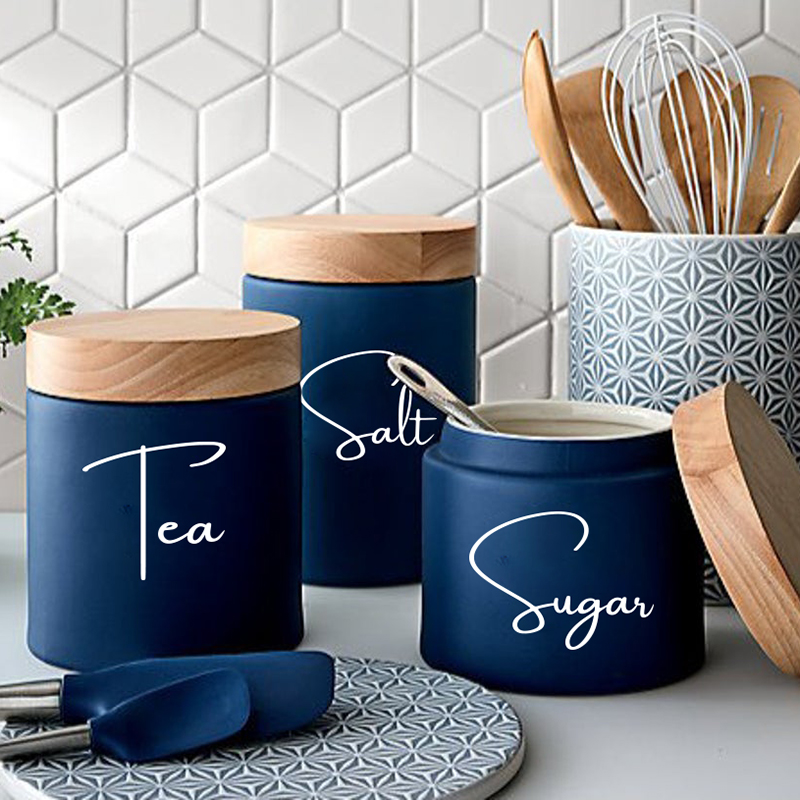 Etiquetas adhesivas para tarro - Kitchen Baking Organization reseña y precio