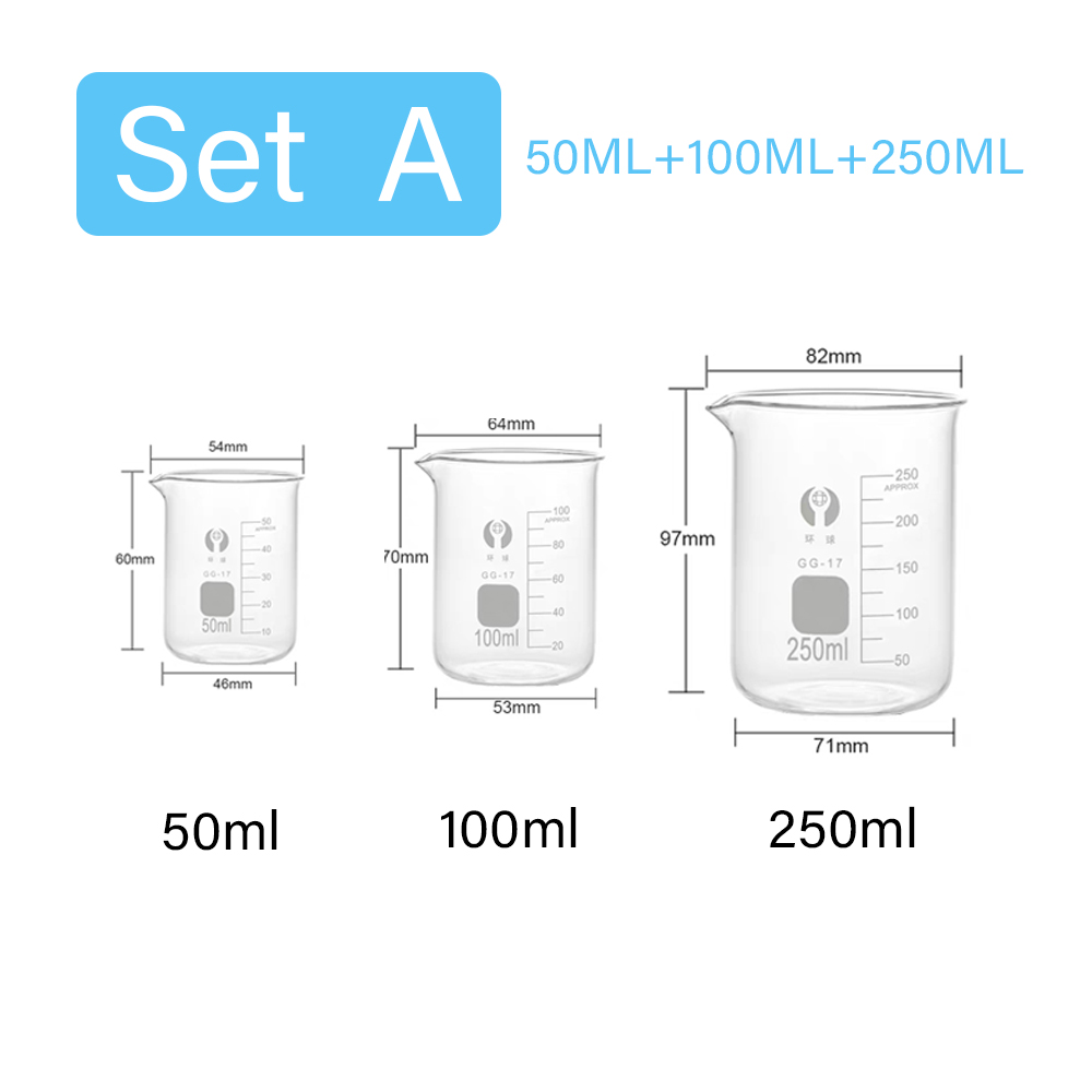 Juego de 3 Tazas Medidoras de  - Kitchen Glass Baking Set reseña y precio