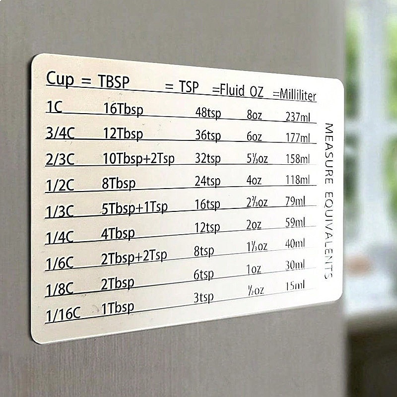 Tabla de Medidas Magnética par - Kitchen Baking Conversion Chart reseña y precio