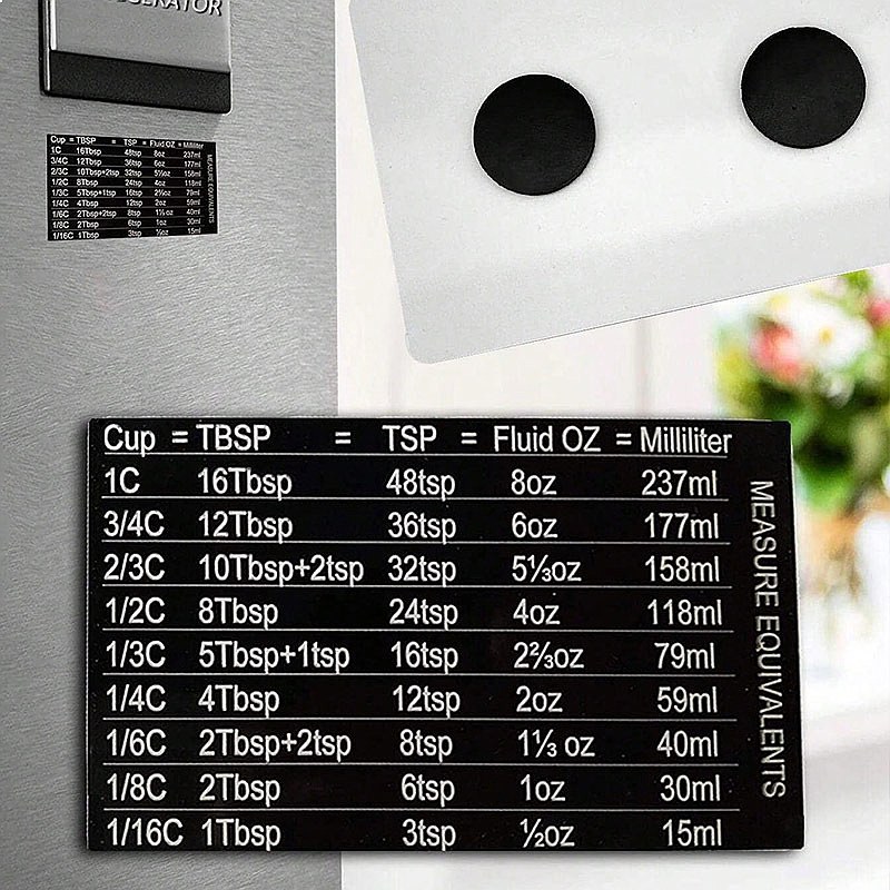 Tabla de Medidas Magnética par - Kitchen Baking Conversion Chart reseña y precio