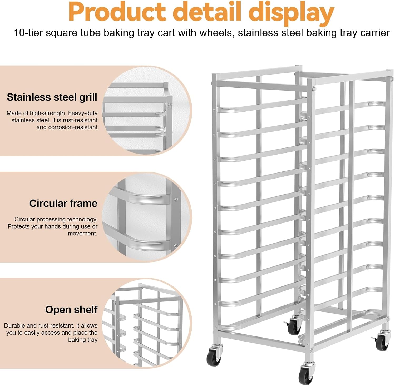 Carro de almacenamiento móvil  - Kitchen Baking Trolley reseña y precio