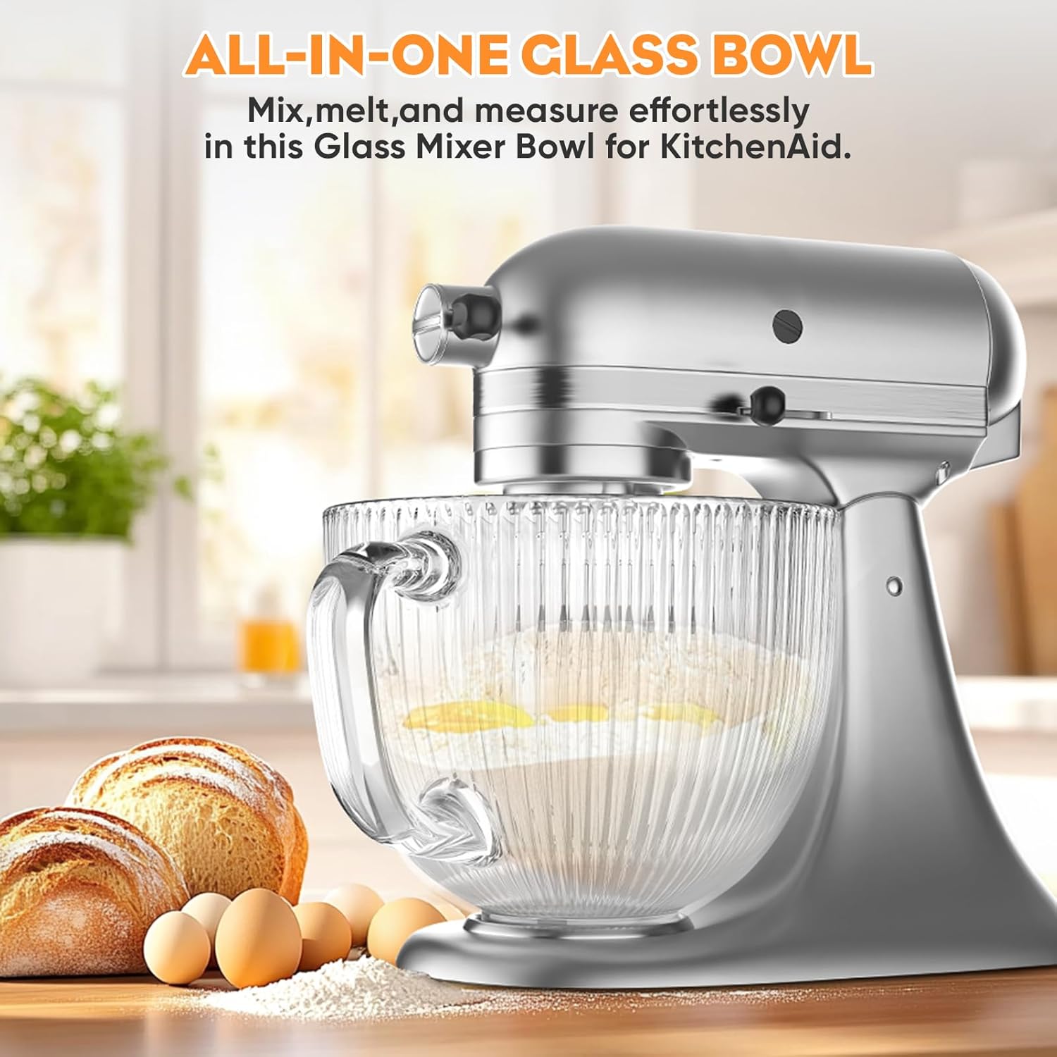 GVODE Cuenco de vidrio para ba - Kitchenaid Baking Set reseña y precio