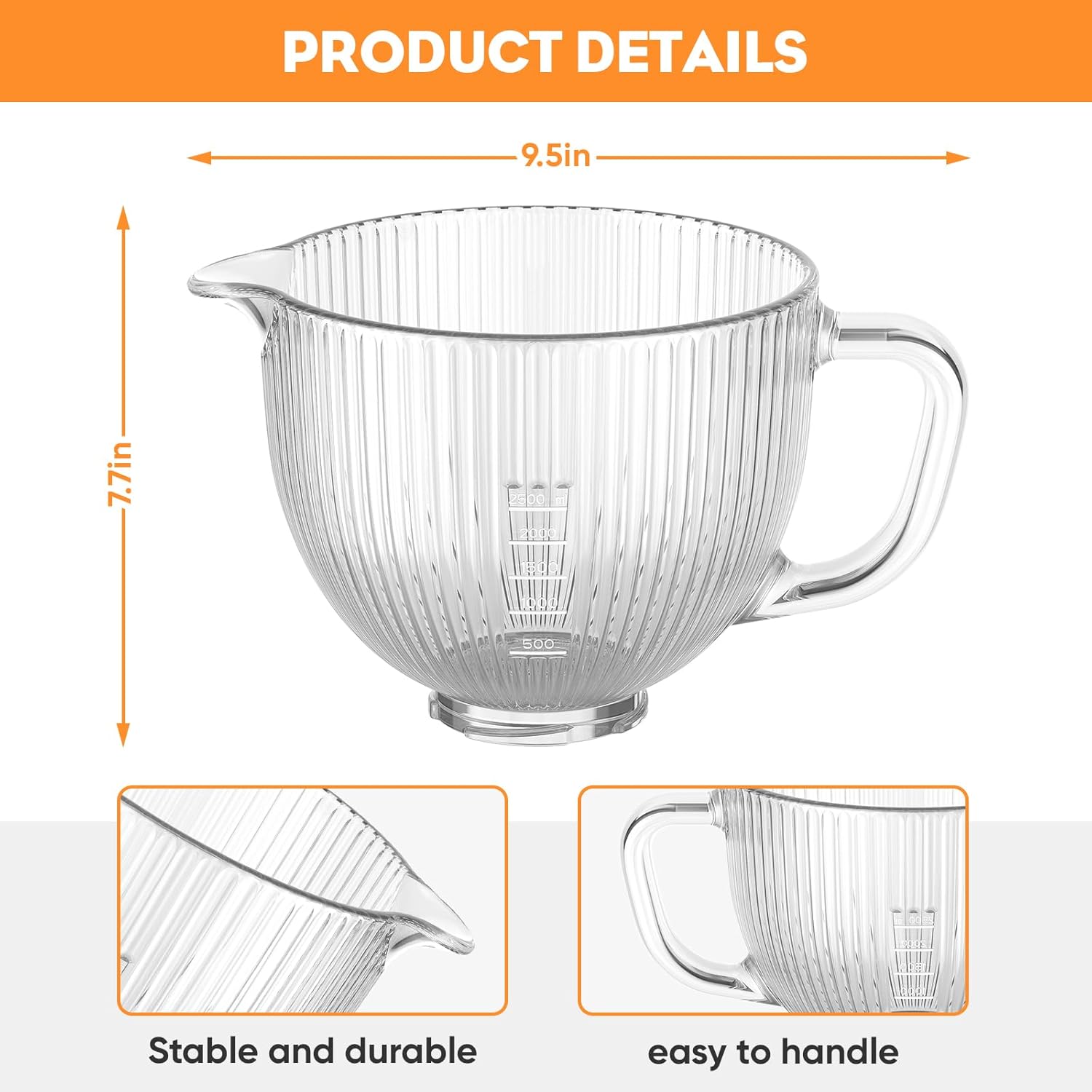 GVODE Cuenco de vidrio para ba - Kitchenaid Baking Set reseña y precio