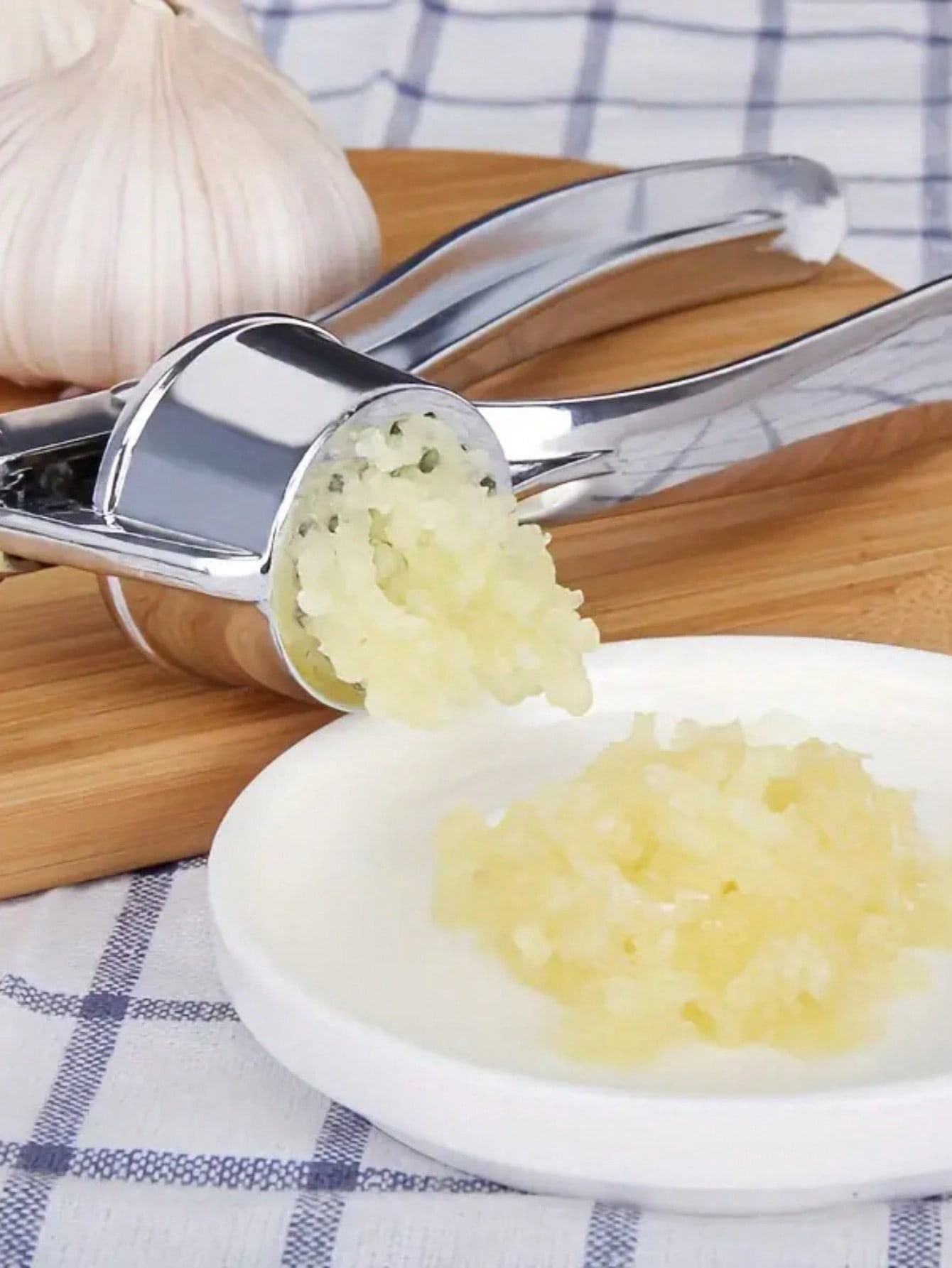 Prensa de Ajo de Acero Inoxida - Kitchen Job reseña y precio