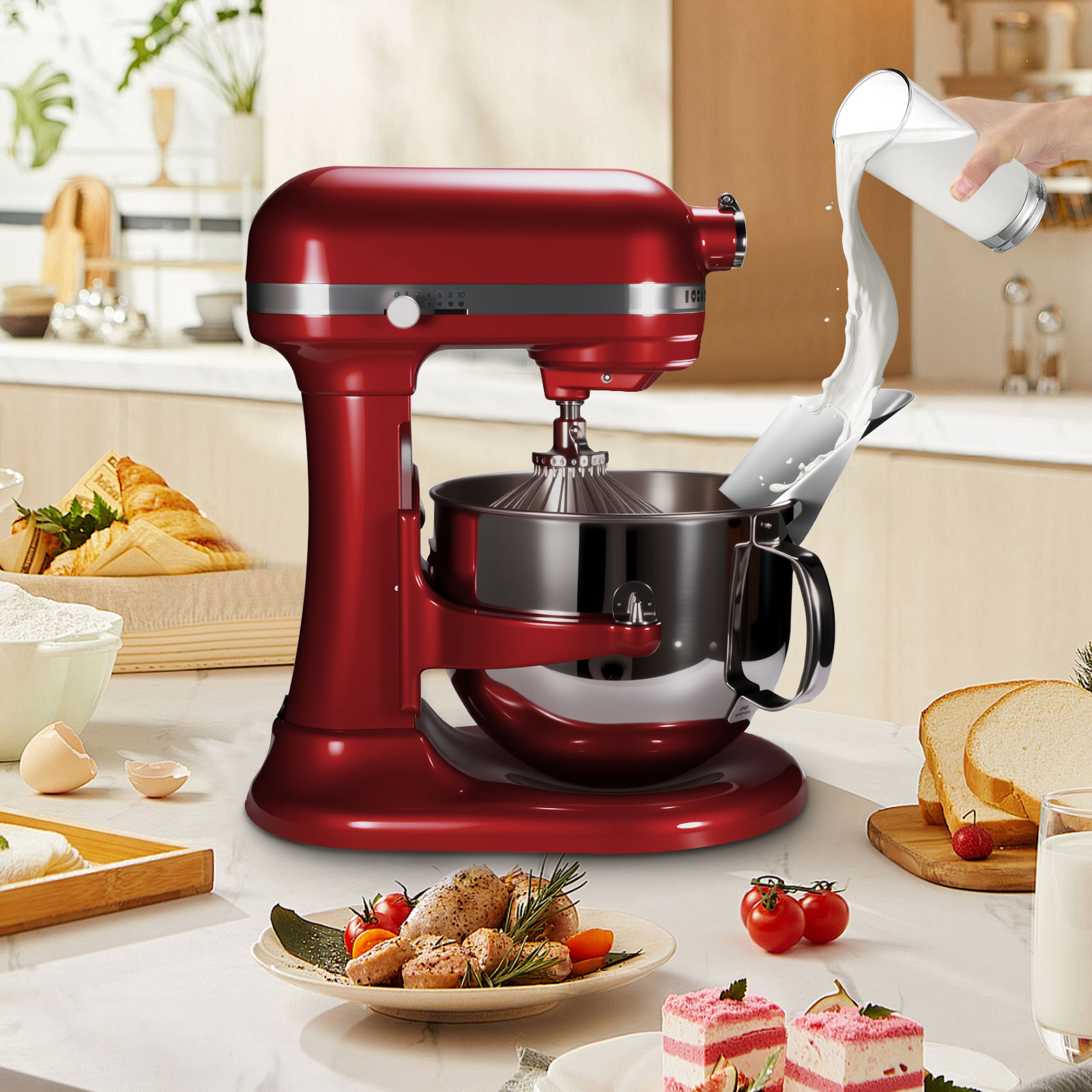 Protector basculante de acero  - Kitchenaid Baking Set reseña y precio
