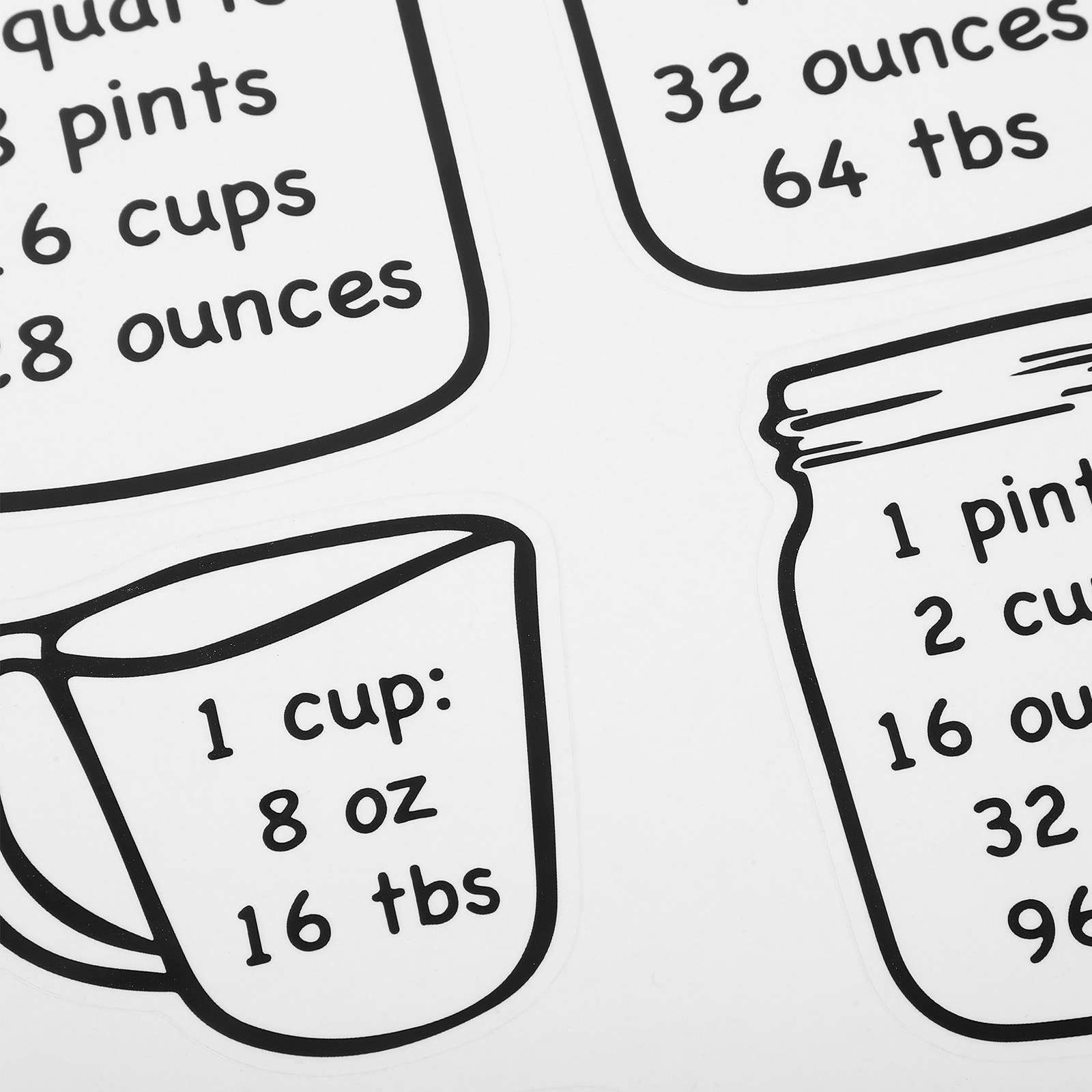 2 pegatinas de tabla de conver - Kitchen Baking Conversion Chart reseña y precio