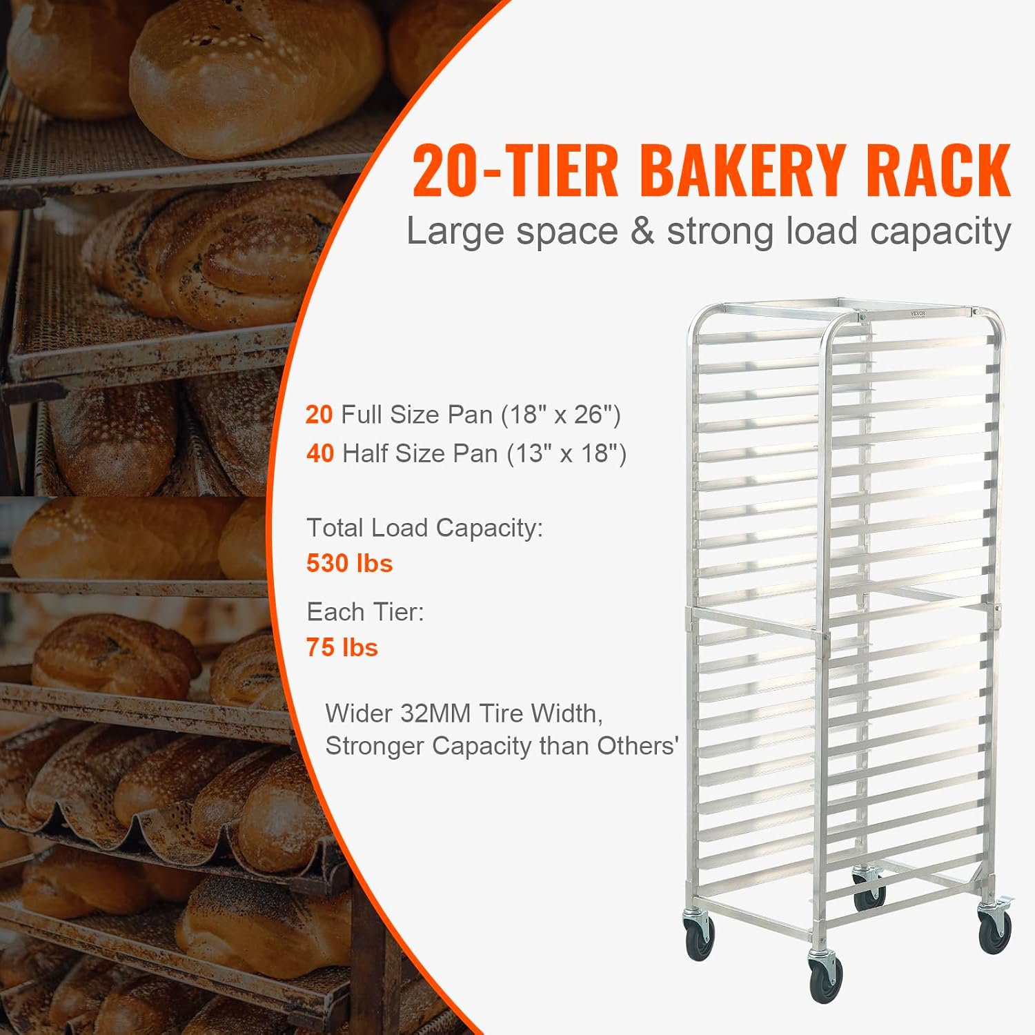 Carro de almacenamiento rodant - Kitchen Baking Trolley reseña y precio